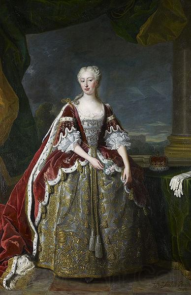 Jean Baptiste van Loo Portrait of Princess Augusta of Saxe Gotha Norge oil painting art